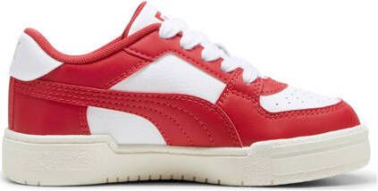 Puma California Pro sneakers wit rood Jongens Meisjes Imitatieleer Effen 28