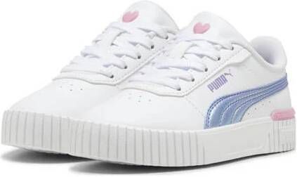 Puma Carina 2.0 Bouncy sky sneakers wit lila Jongens Meisjes Imitatieleer 32