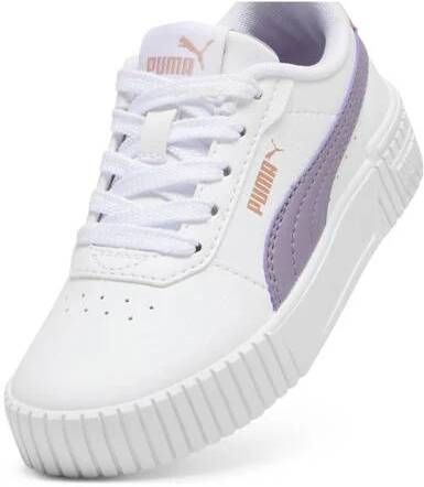 Puma Carina 2.0 sneakers wit lila oker Jongens Meisjes Imitatieleer Effen 34