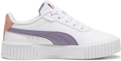 Puma Carina 2.0 sneakers wit lila oker Jongens Meisjes Imitatieleer Effen 34