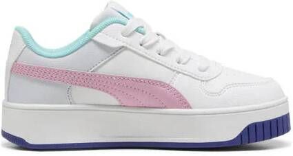 Puma Carina Street sneakers wit roze mintgroen Meisjes Leer Meerkleurig 33