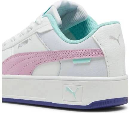 Puma Carina Street sneakers wit roze mintgroen Meisjes Leer Meerkleurig 33