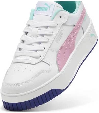 Puma Carina Street sneakers wit roze mintgroen Meisjes Leer Meerkleurig 35.5