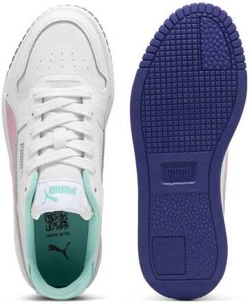 Puma Carina Street sneakers wit roze mintgroen Meisjes Leer Meerkleurig 35.5