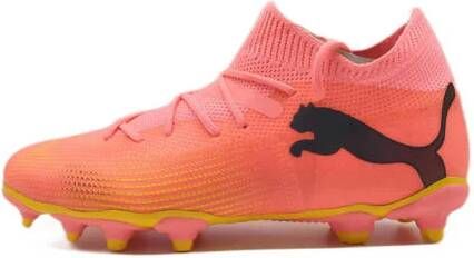 Puma Future 7 Match FG AG Junior voetbalschoenen roze zwart oranje Jongens Meisjes Imitatieleer 37