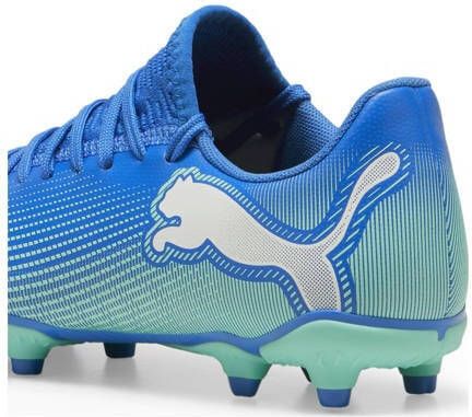 Puma Future 7 Play voetbalschoenen kobaltblauw mintgroen wit Jongens Meisjes Imitatieleer 29