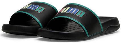 Puma Popcat 20 Jr. badslippers zwart groen multi Jongens Meisjes Rubber 35.5