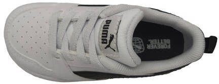 Puma Rebound V6 Lo sneakers wit zwart Jongens Meisjes Leer Meerkleurig 20