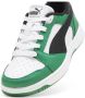 Puma Rebound V6 Lo sneakers wit zwart groen Jongens Meisjes Imitatieleer 35 - Thumbnail 10