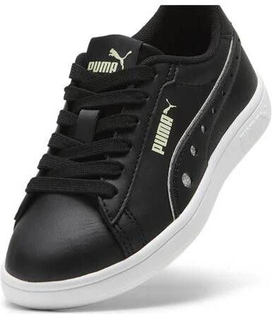 Puma Smash 3.0 Dance Party sneakers zwart wit groen Jongens Meisjes Imitatieleer 28