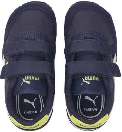 Puma ST Runner sneakers donkerblauw geel wit Jongens Meisjes Imitatieleer 24