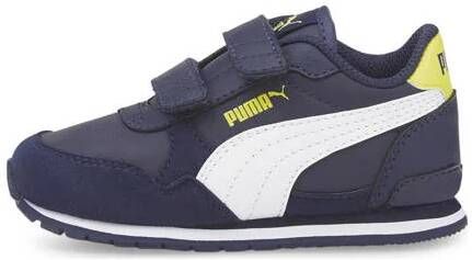 Puma ST Runner sneakers donkerblauw geel wit Jongens Meisjes Imitatieleer 24