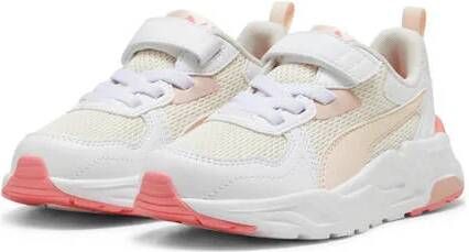 Puma Trinity Lite AC sneakers ecru lichtroze wit Jongens Meisjes Mesh Meerkleurig 28