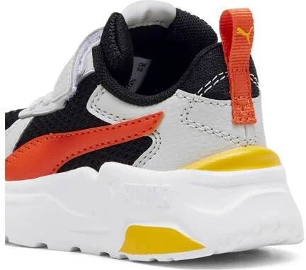 Puma Trinity Lite sneakers zwart rood lichtgrijs Jongens Meisjes Mesh Meerkleurig 22