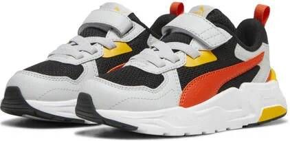 Puma Trinity Lite sneakers zwart rood lichtgrijs oranje Jongens Meisjes Mesh 29