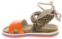 Shoesme leren sandalen bruin oranje Meisjes Leer Dierenprint 26 - Thumbnail 8