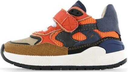 Shoesme sneaker blauw oranje Jongens Imitatieleer Meerkleurig 27 Sneakers