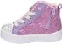 Skechers Twinkle Toes hoge sneakers met lichtjes lila roze Paars Meisjes Imitatieleer 30 - Thumbnail 4