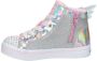 Skechers Twinkle Toes hoge sneakers met lichtjes zilver Meisjes Imitatieleer 28 - Thumbnail 4