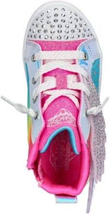 Skechers sneakers roze blauw Meisjes Imitatieleer Meerkleurig 33