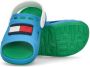 Tommy Hilfiger badslippers met hielbandje blauw Rubber 22 - Thumbnail 4