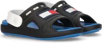 Tommy Hilfiger badslippers met hielbandje zwart Jongens Meisjes Rubber 22