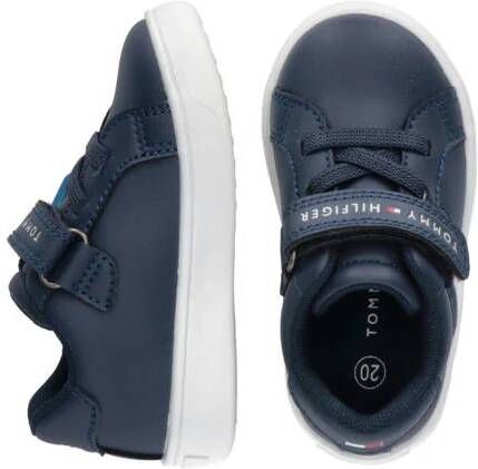 Tommy Hilfiger Blauw Jongens Imitatieleer Logo 28 Sneakers