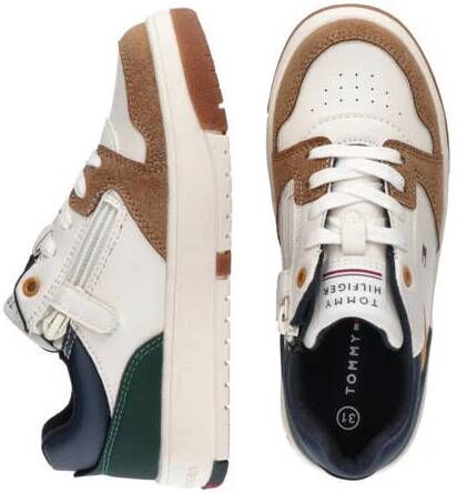 Tommy Hilfiger Ecru Jongens Imitatieleer Logo 41 Sneakers