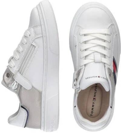 Tommy Hilfiger sneakers wit zilver Meisjes Imitatieleer Meerkleurig 33