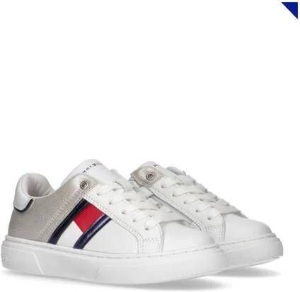 Tommy Hilfiger sneakers wit zilver Meisjes Imitatieleer Meerkleurig 33