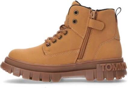 Tommy Hilfiger veterboots camel Bruin Jongens Imitatieleer Effen 30