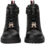 Tommy Hilfiger veterboots zwart Meisjes Polyester Effen 24 - Thumbnail 15