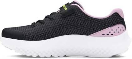 Under Armour Surge 4 AC sneakers zwart lila geel Meisjes Mesh Logo 31.5