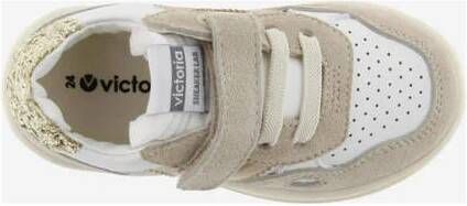 Victoria sneakers beige wit Meisjes Imitatieleer Meerkleurig 32