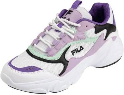 Fila Collene CB sneakers wit lila Meisjes Imitatieleer Meerkleurig 39