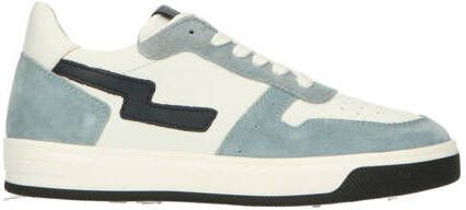 Gattino leren sneakers blauw wit Jongens Leer Meerkleurig 27