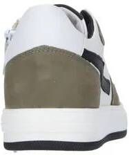 Gattino leren sneakers groen wit Jongens Leer Meerkleurig 27