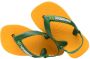 Havaianas Baby Brasil Logo II teenslippers met hielbandje geel groen Rubber 25 26 - Thumbnail 2