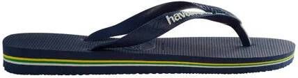 Havaianas Brasil Logo teenslippers donkerblauw Jongens Meisjes Rubber 27-28