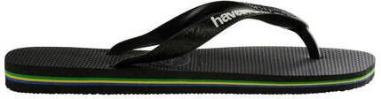 Havaianas Brasil Logo teenslippers zwart Jongens Leer 27 28