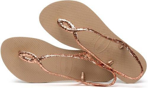 Havaianas Luna Premium II sandalen goud Dames Rubber Effen 37-38