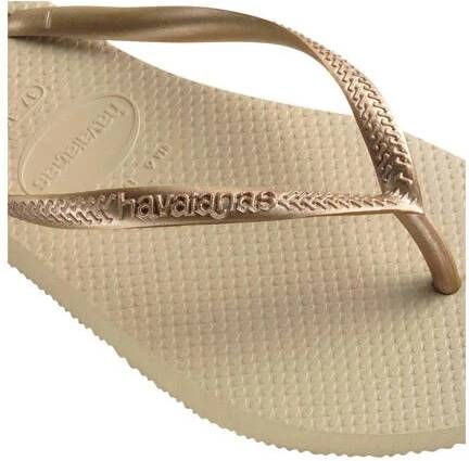 Havaianas Slim teenslippers zand goud Dames Rubber Effen 27 28