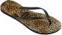 Havaianas Slim Leopard teenslippers met panterprint Zwart Meisjes Rubber 27-28 - Thumbnail 6