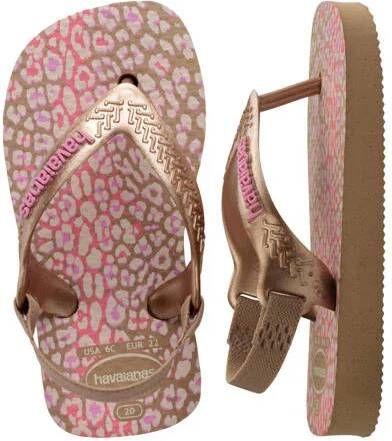 Havaianas teenslippers met hielbandje goud Meisjes Rubber 21