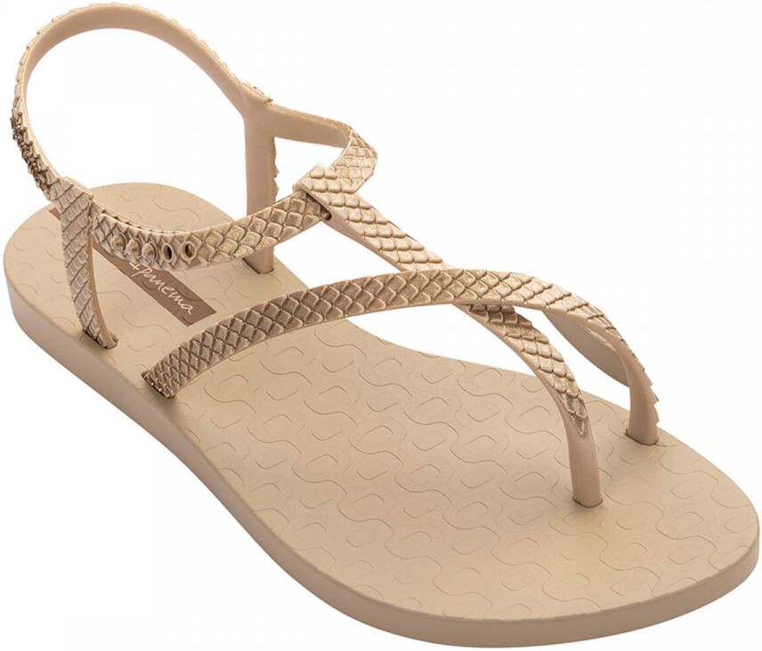 Dan Beenmerg Hen Ipanema Class Wish Slippers Dames Beige Gold - Schoenen.nl