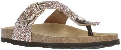 Kipling Madonna 3 teenslippers met glitters roze Meisjes Leer 32