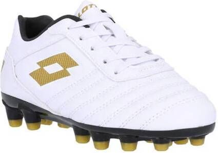 Lotto Milano 700 AGM Junior voetbalschoenen wit goud Jongens Meisjes Imitatieleer 37