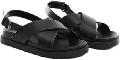 Mango Kids sandalen zwart Meisjes Imitatieleer 25