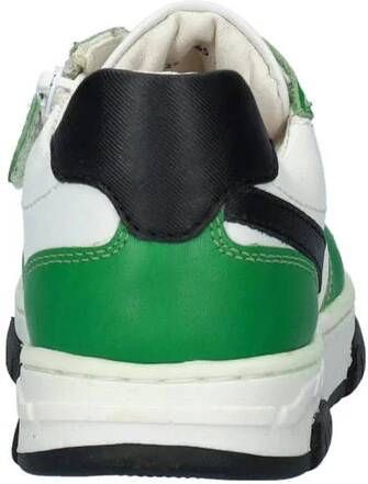 Nelson Kids leren sneakers groen wit Jongens Leer Meerkleurig 26