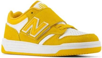 New Balance 480 sneakers geel wit Jongens Meisjes Leer Effen 32
